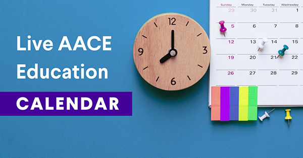 Live AACE education calendar